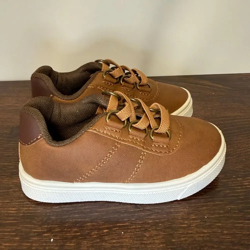 Ommphies brown leather toddler slip on shoe size 6C - 6”